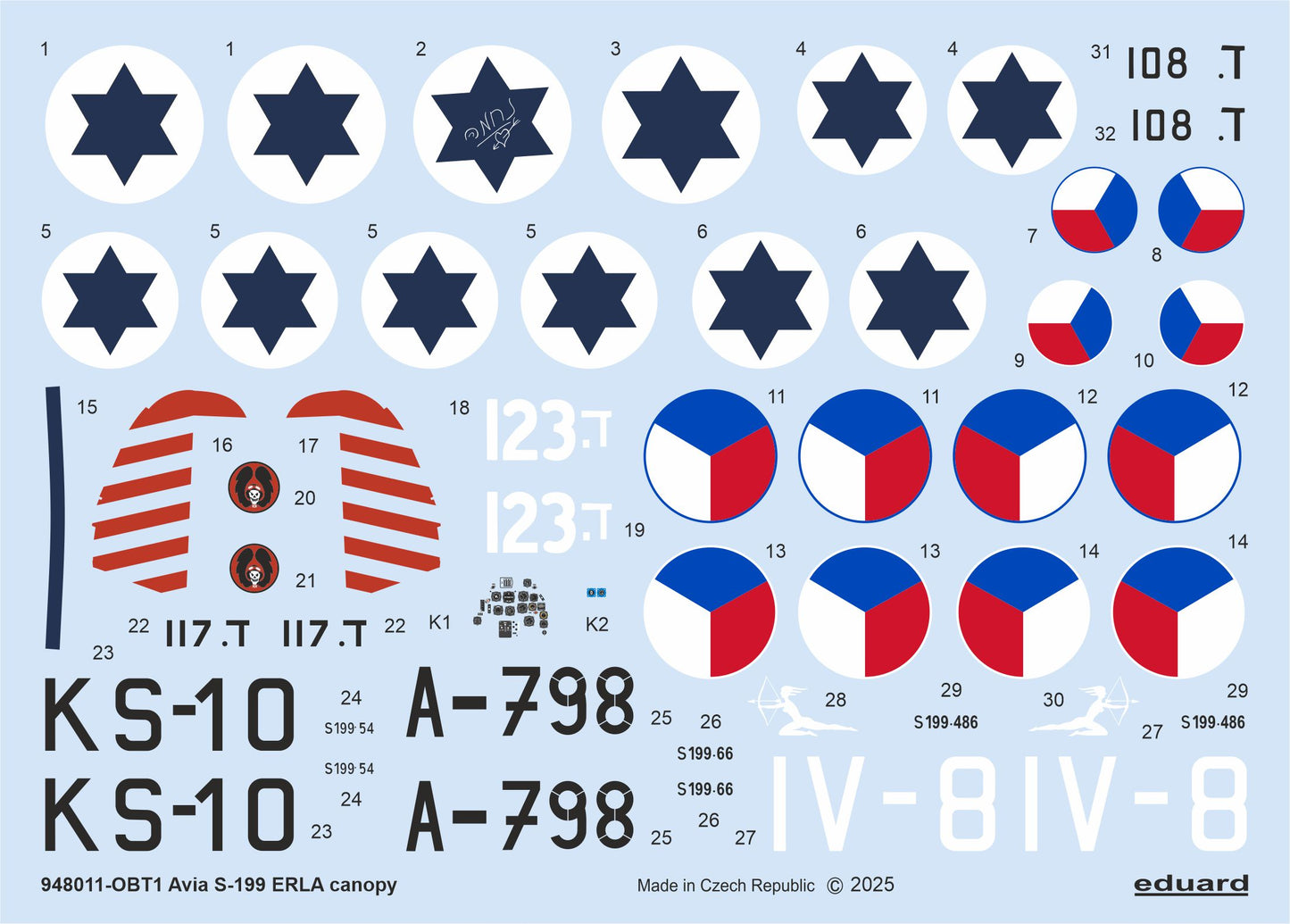 Eduard kits 948011 1:48 Avia S-199 ERLA Canopy - Hybrid Edition