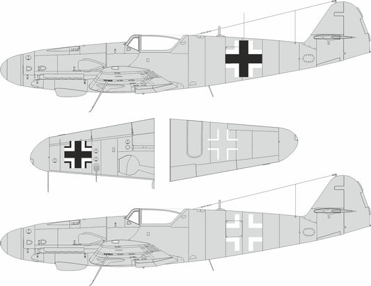 Eduard LX011 1:24 Messerschmitt Bf-109G-5/6 national insignia