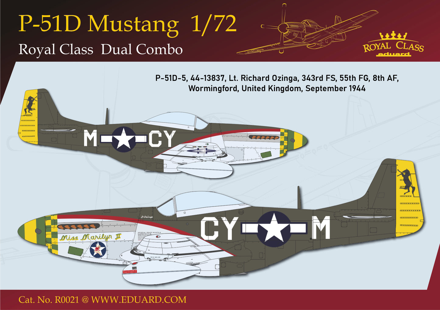 Eduard kits R0021 1:72 North-American P-51D MUSTANG DUAL COMBO - Royal Class