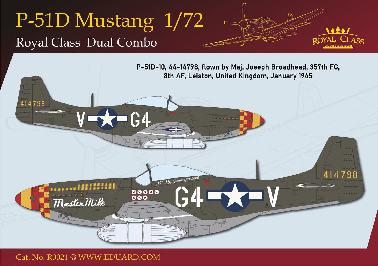 Eduard kits R0021 1:72 North-American P-51D MUSTANG DUAL COMBO - Royal Class