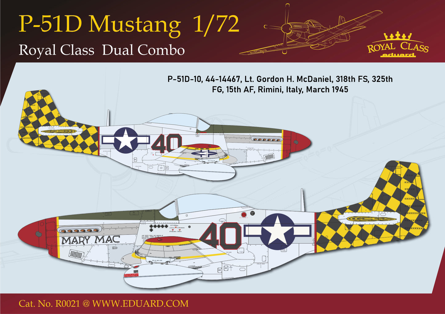 Eduard kits R0021 1:72 North-American P-51D MUSTANG DUAL COMBO - Royal Class