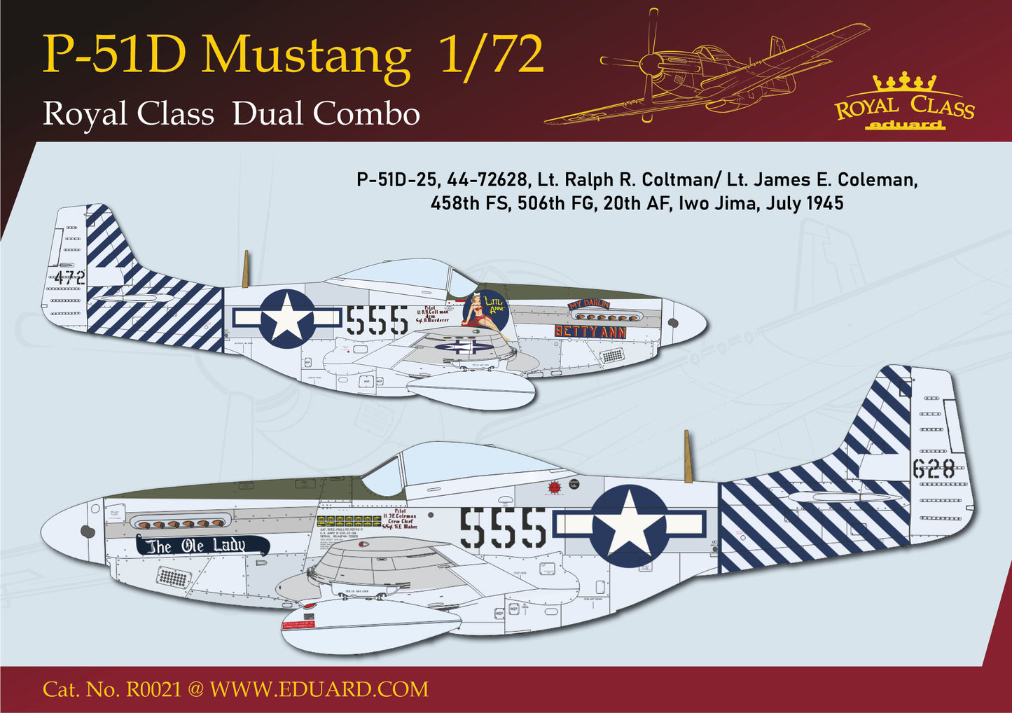 Eduard kits R0021 1:72 North-American P-51D MUSTANG DUAL COMBO - Royal Class