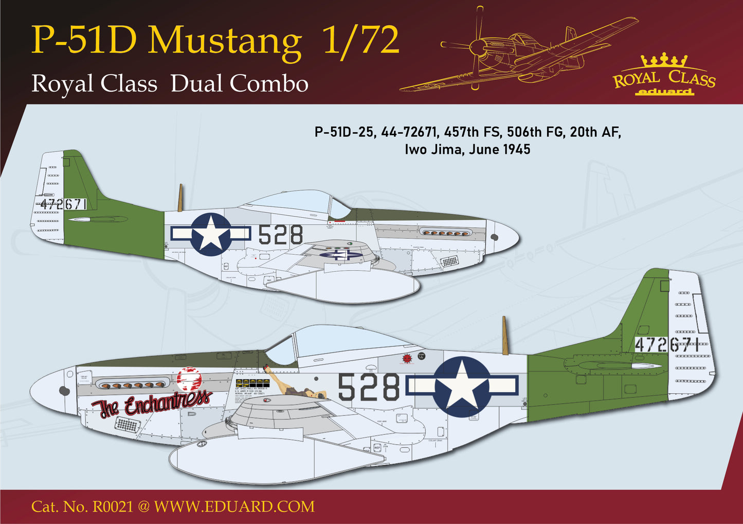 Eduard kits R0021 1:72 North-American P-51D MUSTANG DUAL COMBO - Royal Class