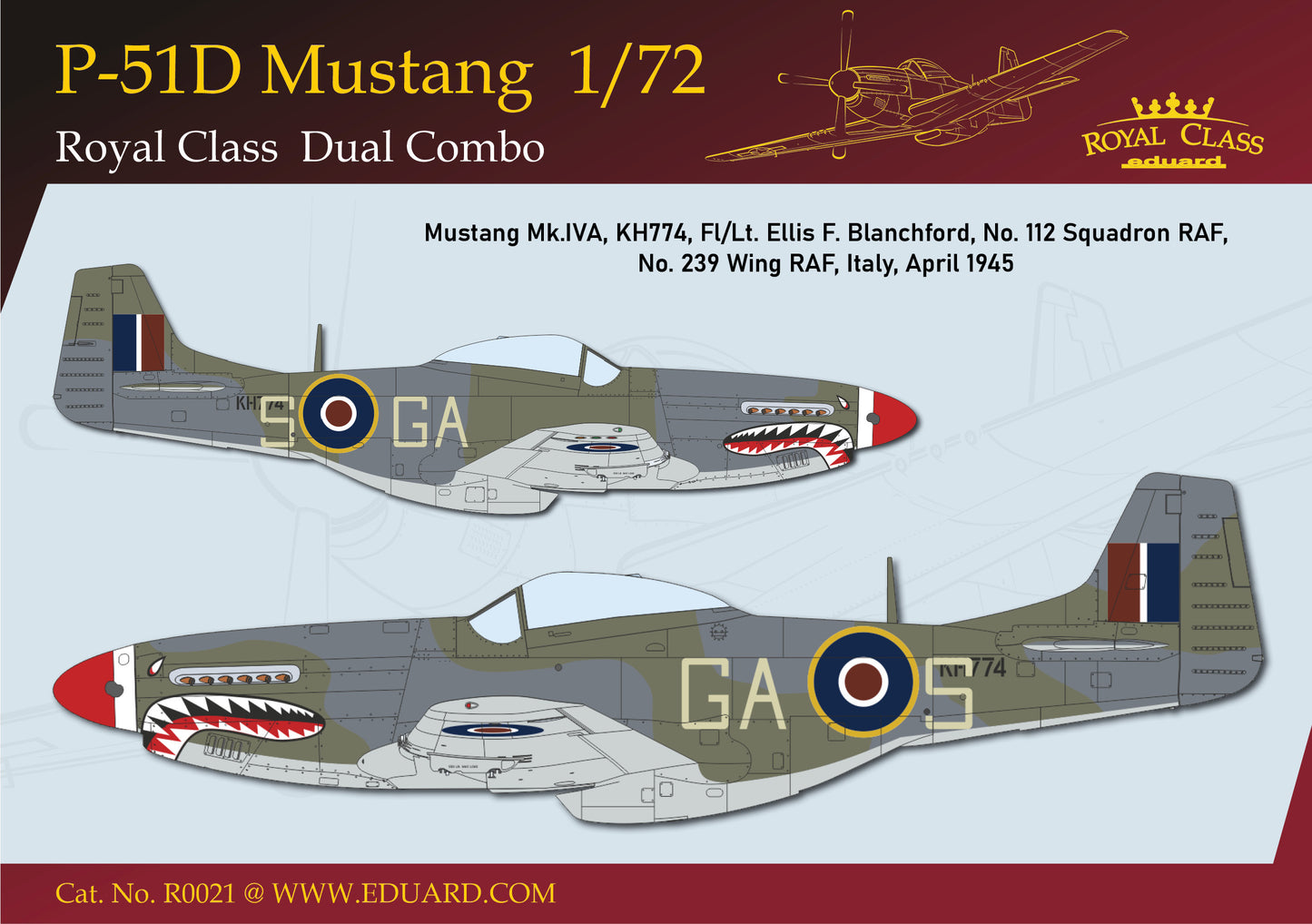 Eduard kits R0021 1:72 North-American P-51D MUSTANG DUAL COMBO - Royal Class