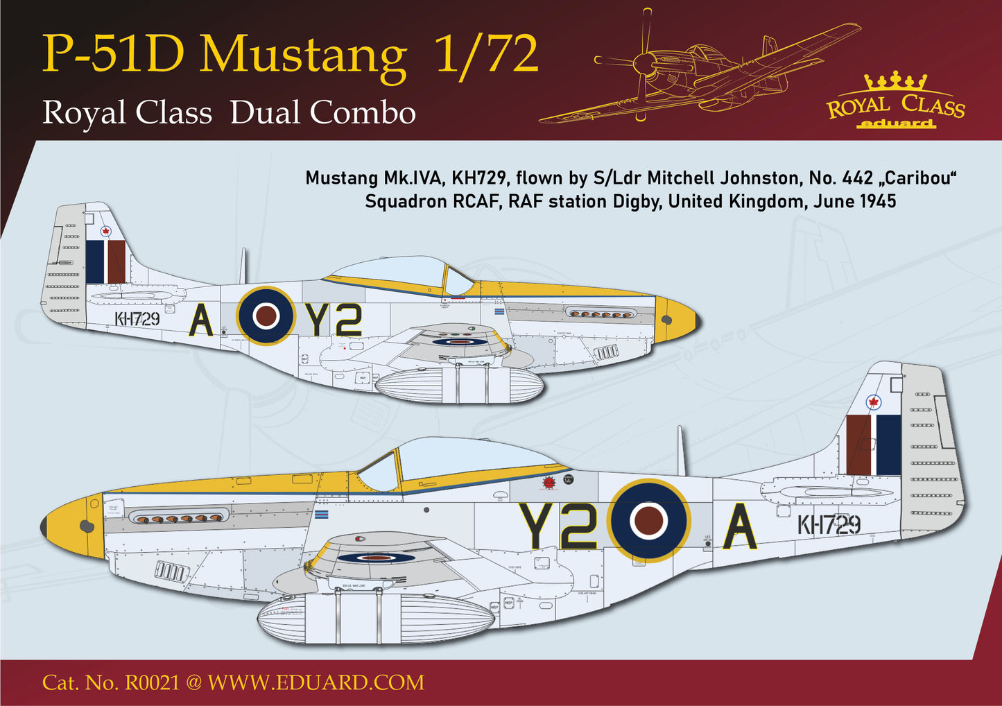 Eduard kits R0021 1:72 North-American P-51D MUSTANG DUAL COMBO - Royal Class