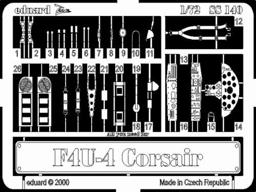 Eduard SS140 1:72 F4U-4 Corsair to be used with Italeri