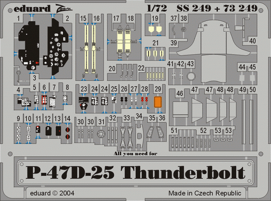 Eduard SS249 1:72 P-47D-25 Thunderbolt to be used with Tamiya