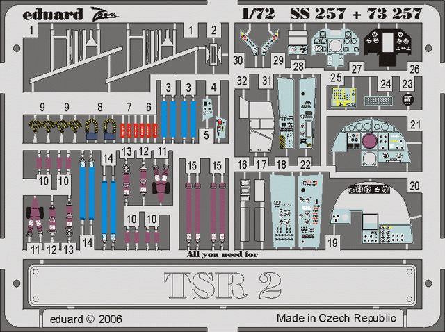 Eduard SS257 1:72 BAC TSR-2 to be used with Airfix