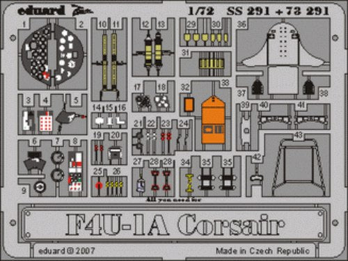 Eduard SS291 1:72 Vought F4U-1A Corsair PRE-PAINTED IN COLOUR