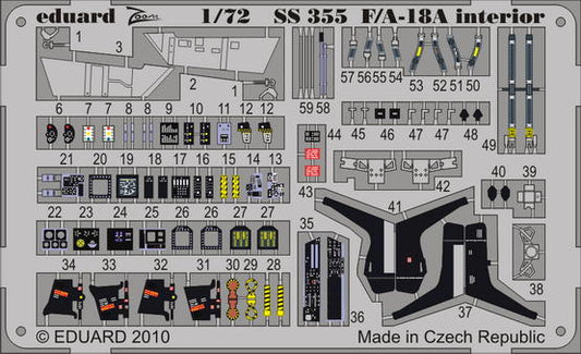 Eduard SS355 1:72 McDonnell-Douglas F/A-18A Hornet interior