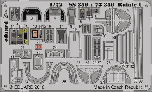 Eduard SS359 1:72 Dassault Rafale C to be used with Hobby Boss