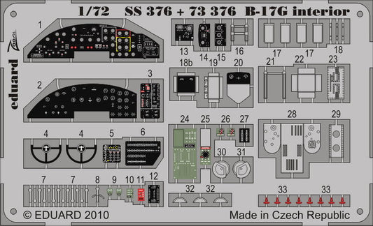 Eduard SS376 1:72 Boeing B-17G Flying Fortress interior