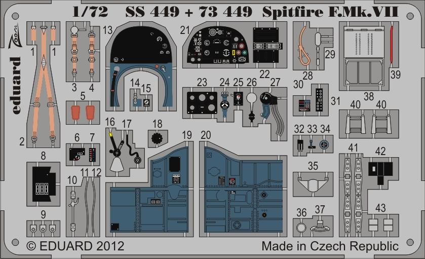 Eduard SS449 1:72 Supermarine Spitfire F Mk.VII