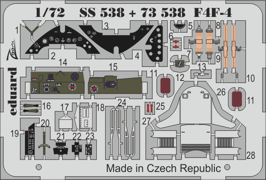 Eduard SS538 1:72 F4F-4 Wildcat to be used with Airfix