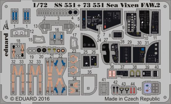 Eduard SS551 1:72 de Havilland Sea Vixen FAW.2 to be used with Cyber-Hobby