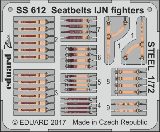Eduard SS612 1:72 Seatbelts IJN fighters STEEL