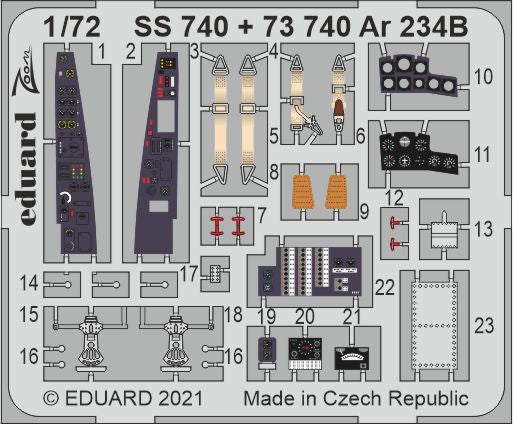 Eduard SS740 1:72 Arado Ar-234B  to be used with Dragon