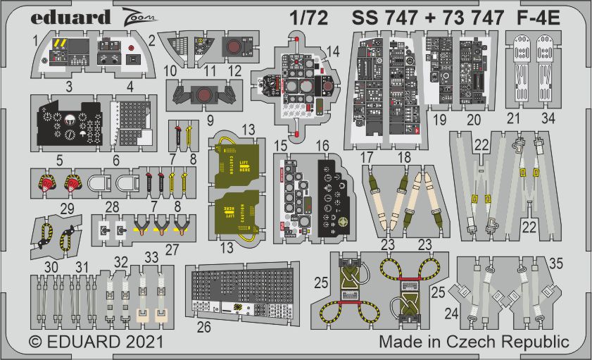 Eduard SS747 1:72 F-4E Phantom to be used with Fine Molds