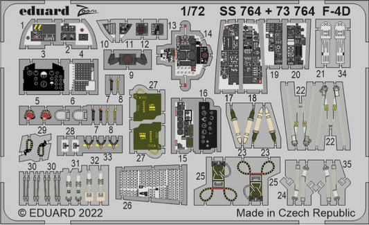 Eduard SS764 1:72 F-4D Phantom to be used with Fine Molds