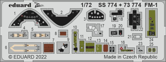 Eduard SS774 1:72 Grumman FM-1 & FM-2 Wildcat to be used with Arma Hobby