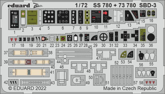Eduard SS780 1:72 SBD-3 Dauntless to be used with Flyhawk