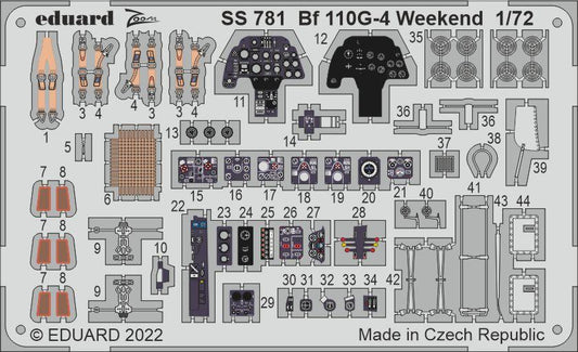 Eduard SS781 1:72 Messerschmitt Bf-110G-4 Weekend to be used with Eduard