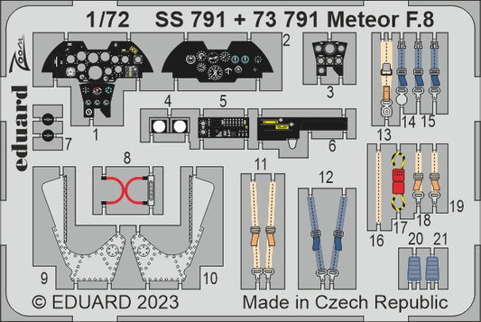 Eduard SS791 1:72 Gloster Meteor F.8  to be used with Airfix