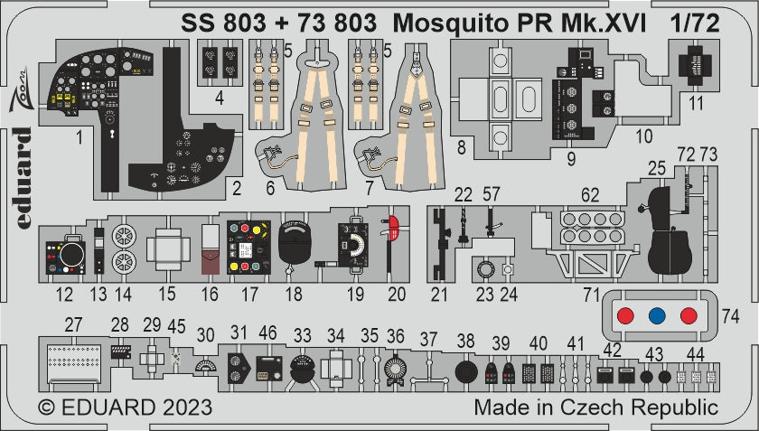 Eduard SS803 1:72 Mosquito PR.XVI to be used with Airfix