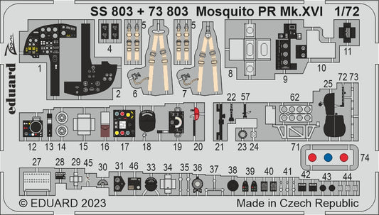 Eduard SS803 1:72 Mosquito PR.XVI to be used with Airfix