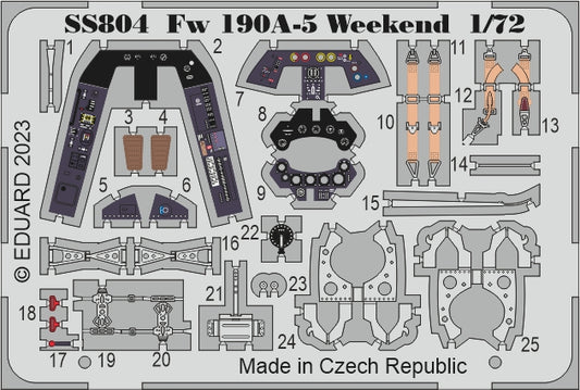 Eduard SS804 1:72 Focke-Wulf Fw-190A-5 Weekend to be used with Eduard