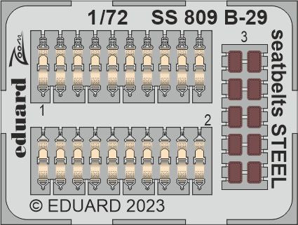 Eduard SS809 1:72 Boeing B-29 Superfortress seatbelts STEEL