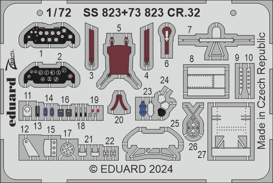 Eduard SS823 1:72 Fiat CR.32 for Italeri and Supermodel