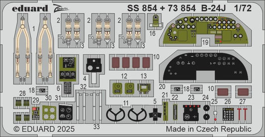Eduard SS854 1:72 Consolidated B-24J Liberator Zoom Set
