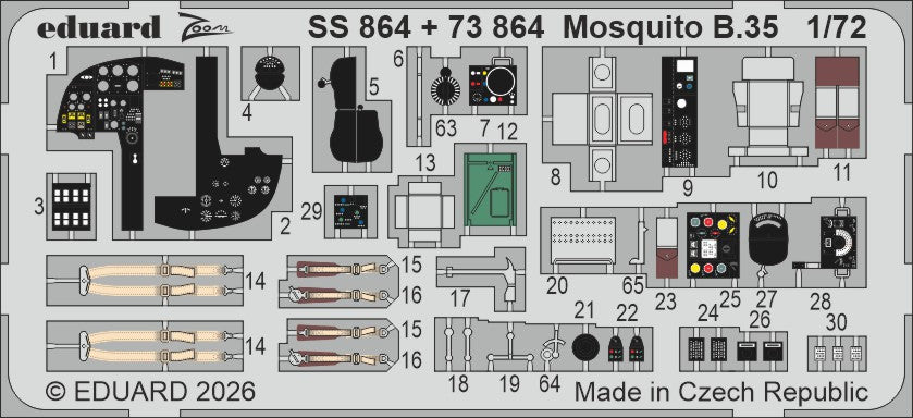 Eduard SS864 1:72 de Havilland Mosquito B.35