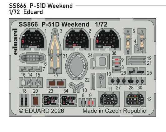 Eduard SS866 1:72 North-American P-51D Mustang Weekend