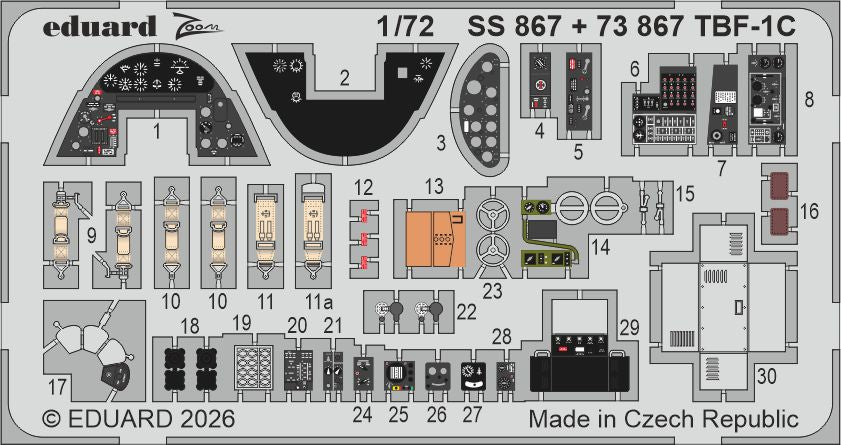 Eduard SS867 1:72 Grumman TBF-1C Avenger