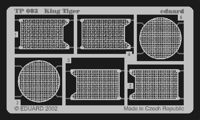 Eduard TP003 1:35 Pz.Kpfw.VI King Tiger Sd.Kfz.182 grilles