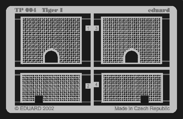 Eduard TP004 1:35 Pz.Kpfw.VI Tiger I grilles to be used with Tamiya