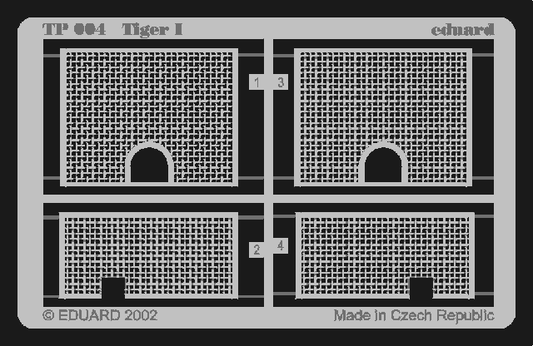 Eduard TP004 1:35 Pz.Kpfw.VI Tiger I grilles to be used with Tamiya