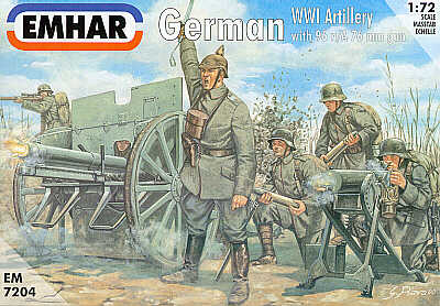 Emhar EM7204 1:72 German Artillery & 76mm Cannon (WWI)