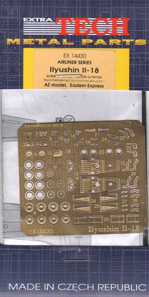 Extra Tech EX14430 1:144 Ilyushin IL-18 Detail Set