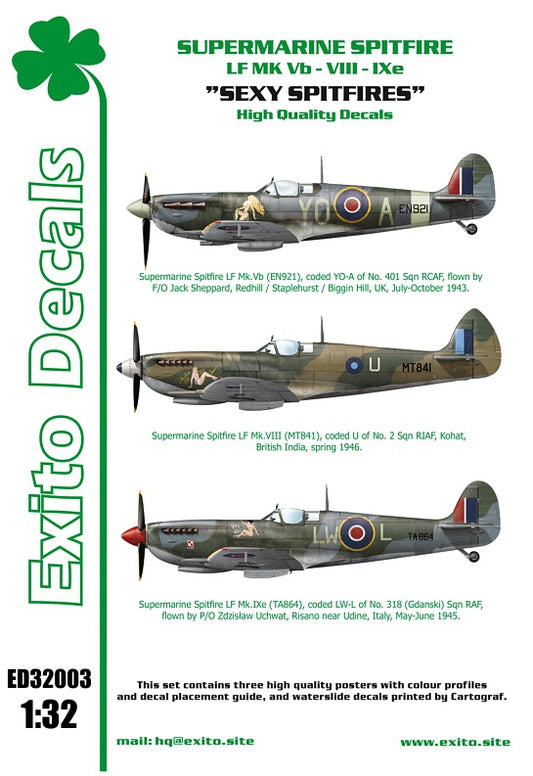 Exito Decals ED32003 1:32 ' Sexy Spitfires'