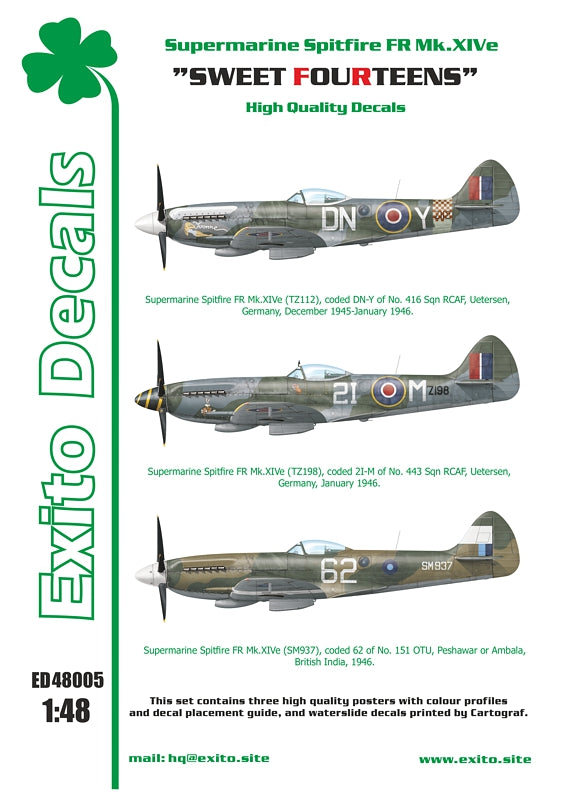 Exito Decals ED48005 1:48 'Sweet Fourteens'