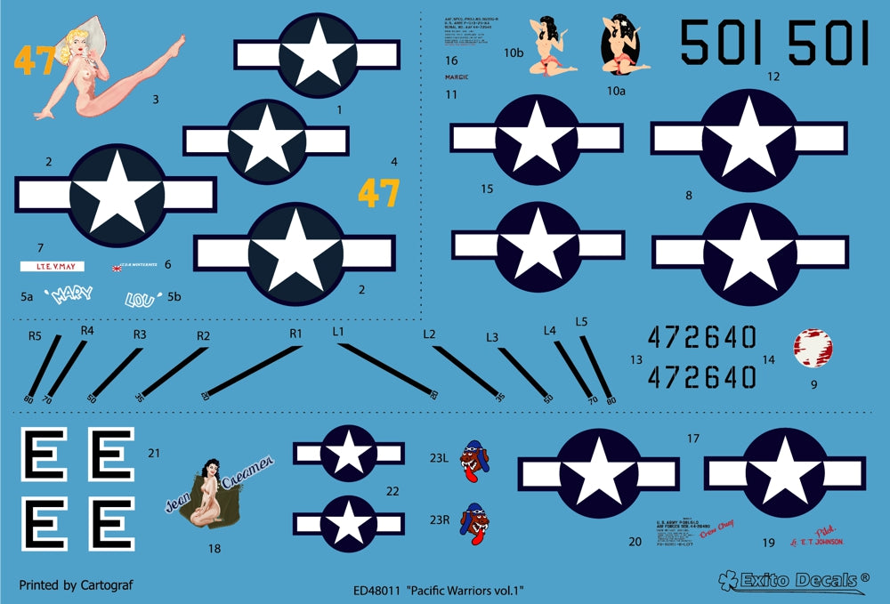 Exito Decals ED48011 1:48 'Pacific Warriors' Vol.1