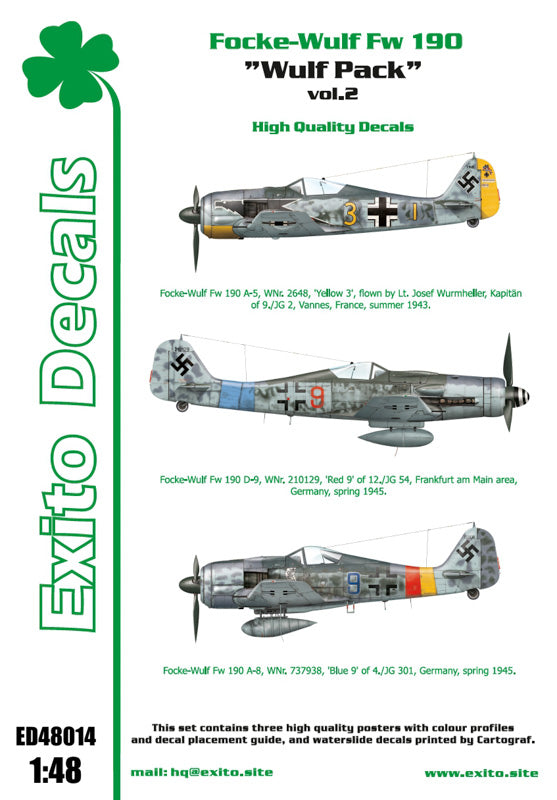 Exito Decals ED48014 1:48 'Wulf Pack' Vol.2