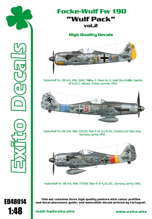 Exito Decals ED48014 1:48 'Wulf Pack' Vol.2