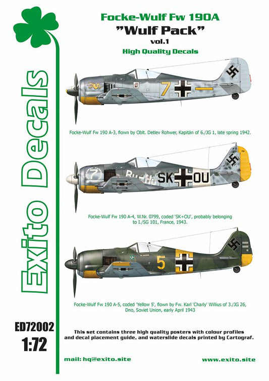 Exito Decals ED72002 1:72 'Wulf Pack' Vol.1