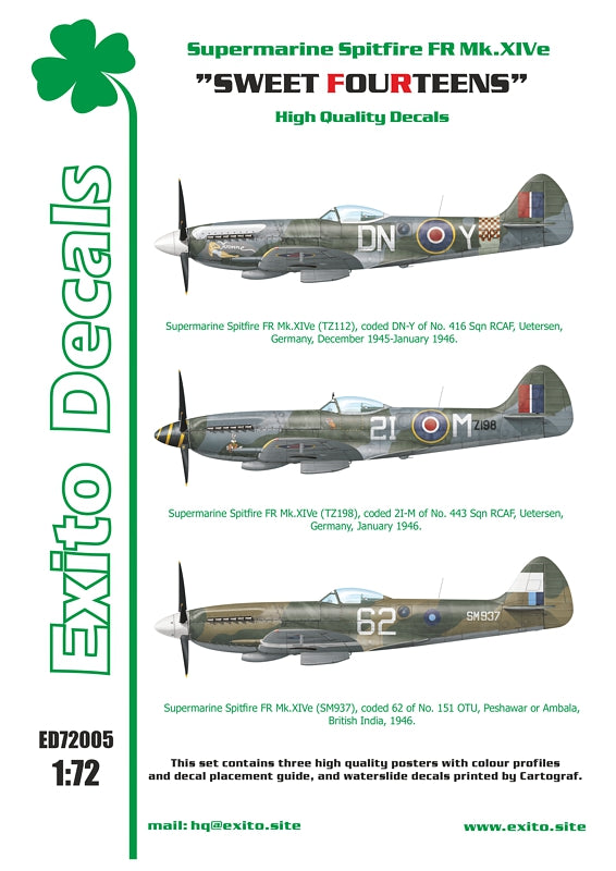 Exito Decals ED72005 1:72 'Sweet Fourteens'