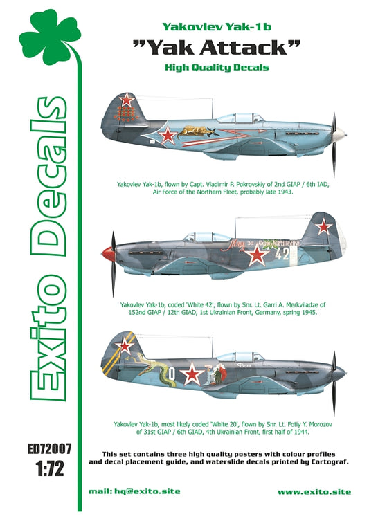 Exito Decals ED72007 1:72 'Yak Attack'