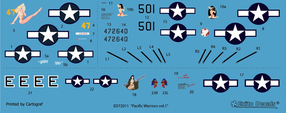 Exito Decals ED72011 1:72 "Pacific Warrior" Vol.1